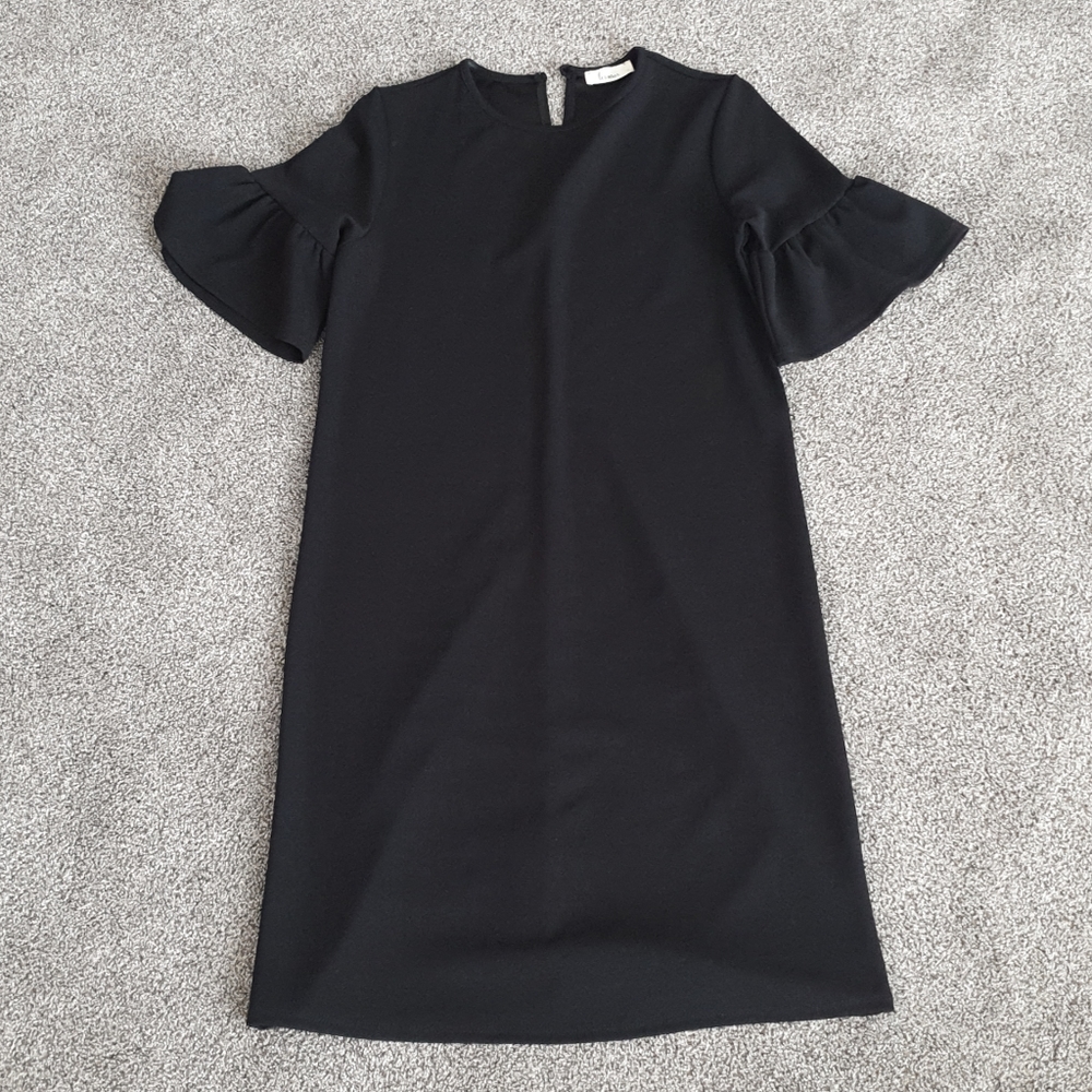 Black dress with bell sleeves